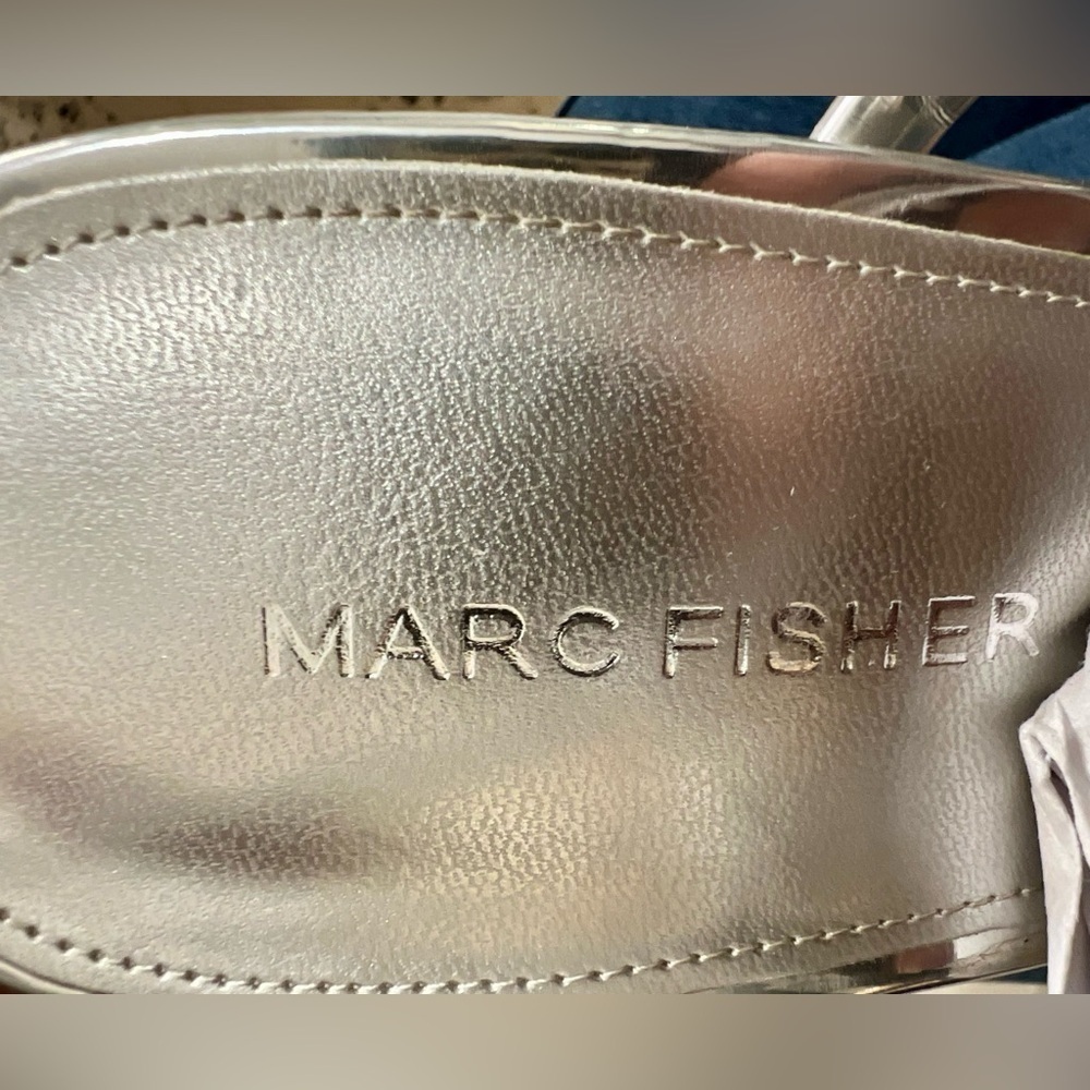 NEW Marc Fisher Women's Gimie Heeled Sandals - Silver US 11m - Picture 10 of 11